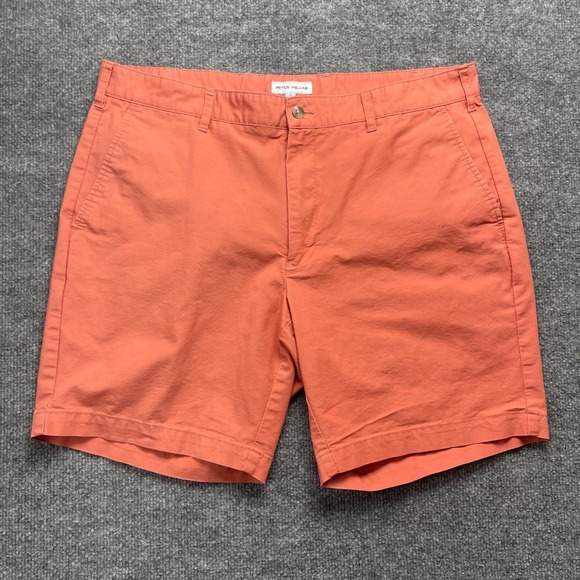 Peter Millar Other - Peter Millar Mens 35 Coral Orange Crown Comfort Shorts MS24B16 Golf Casual